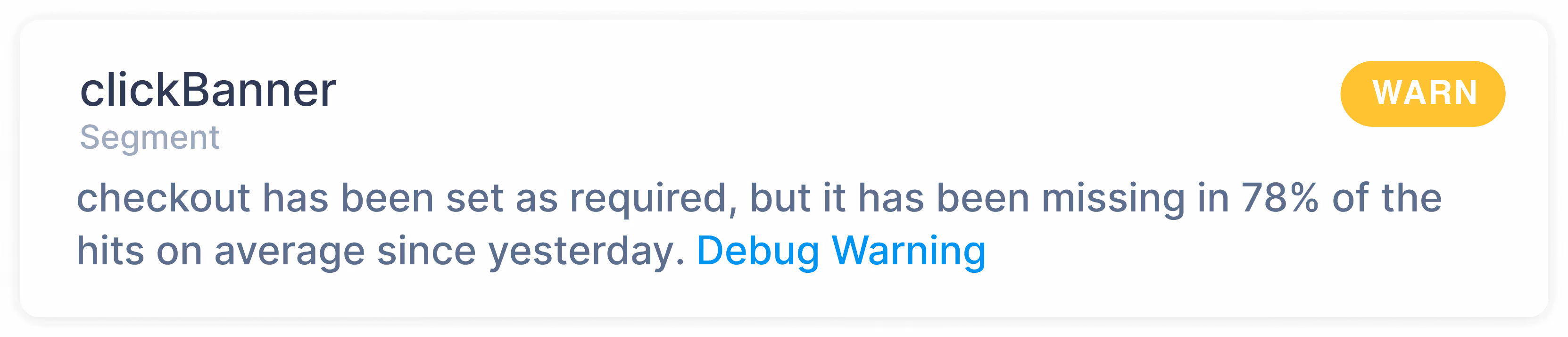Trackingplan's warning popup