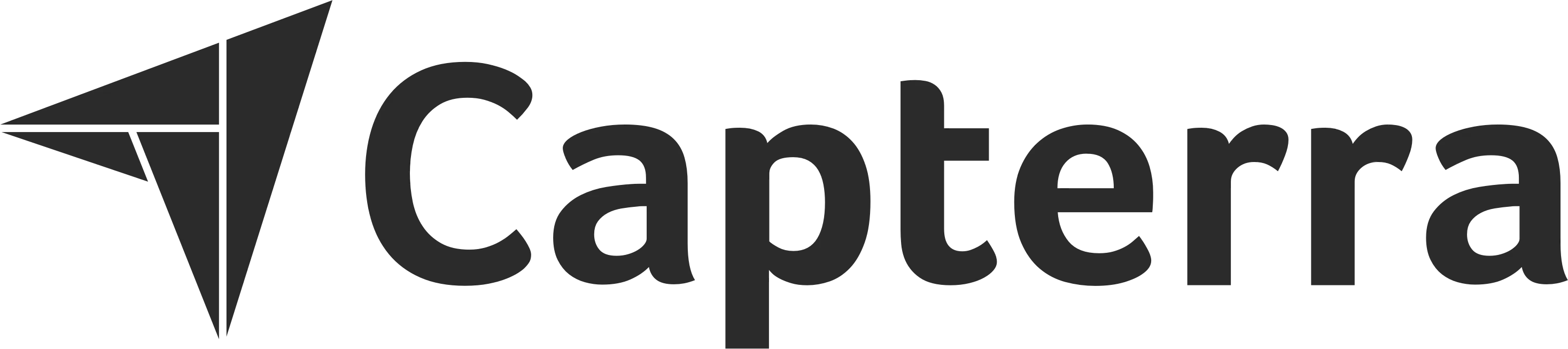 Capterra logo with a stylized triangular arrow to the left of the text.