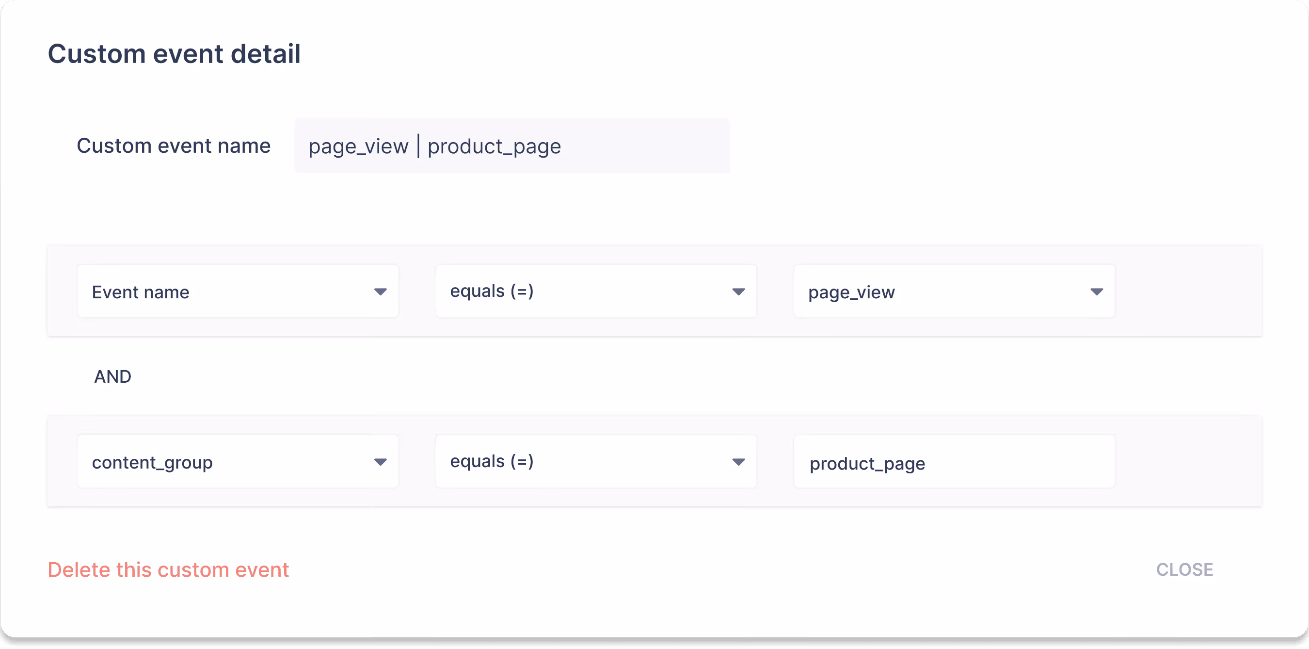 Modal showing how to create custom events with Trackingplan