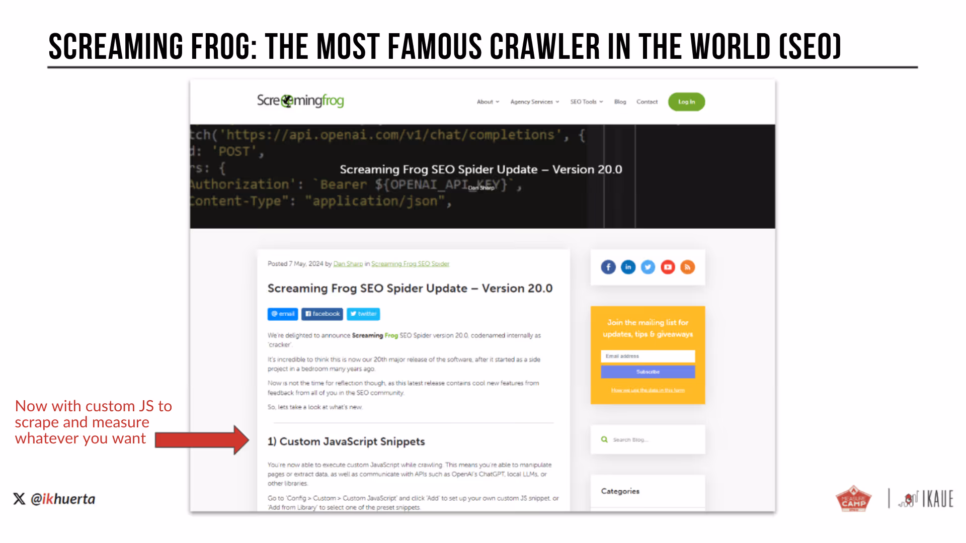 Screaming frog, the most famous crawler in the world (seo)