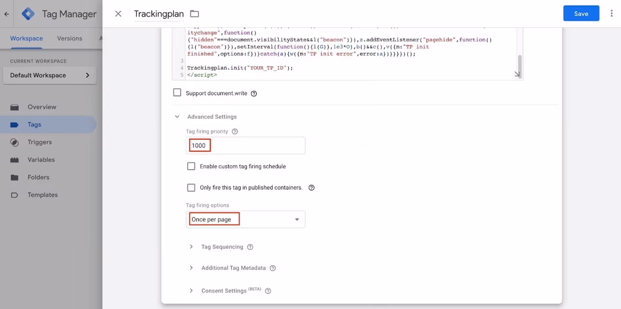 Installing Trackingplan in GTM