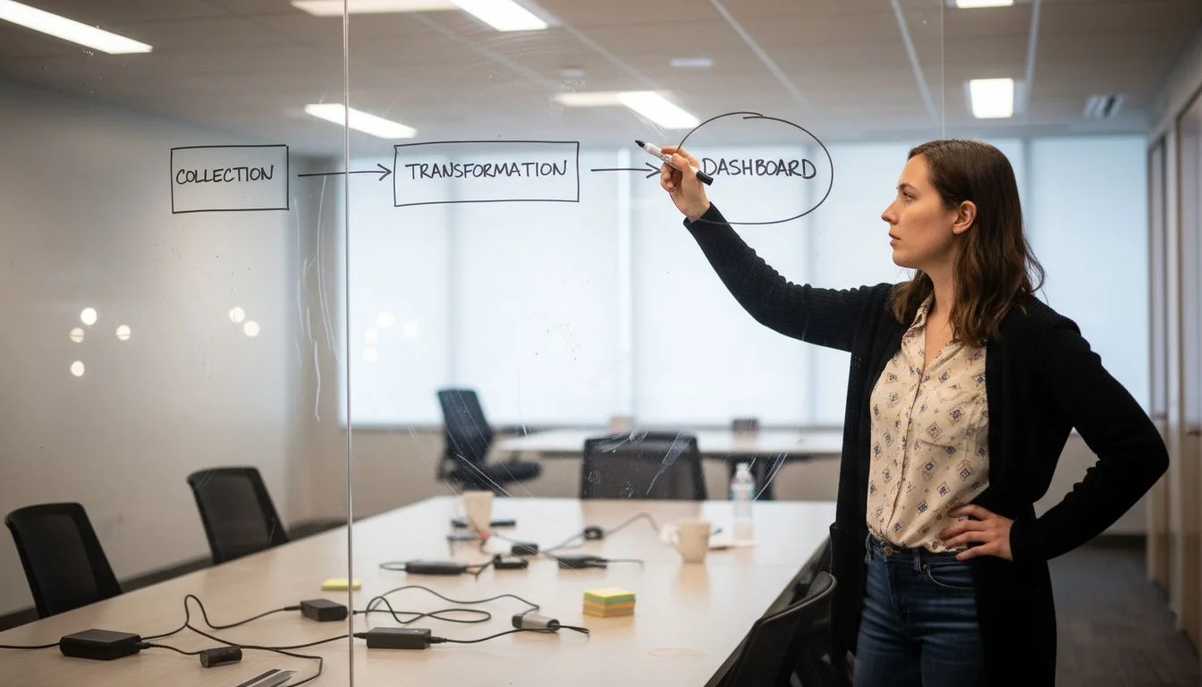 IT specialist mapping data audit workflow