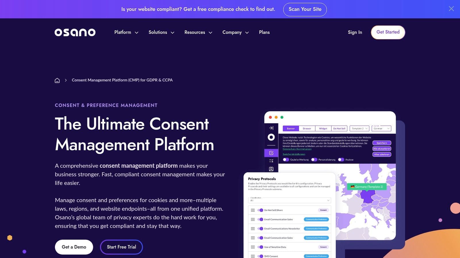 Osano, Consent Management Platform