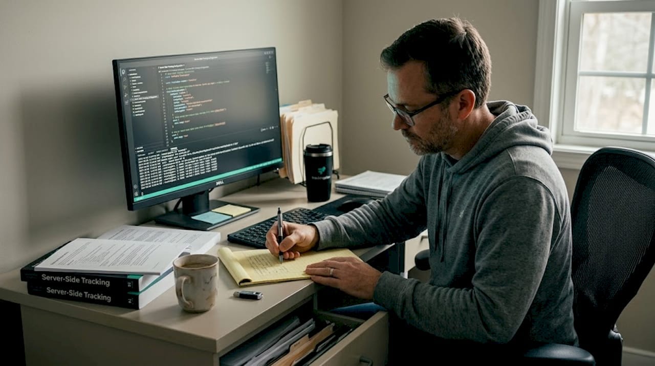 Developer setting up server-side tracking