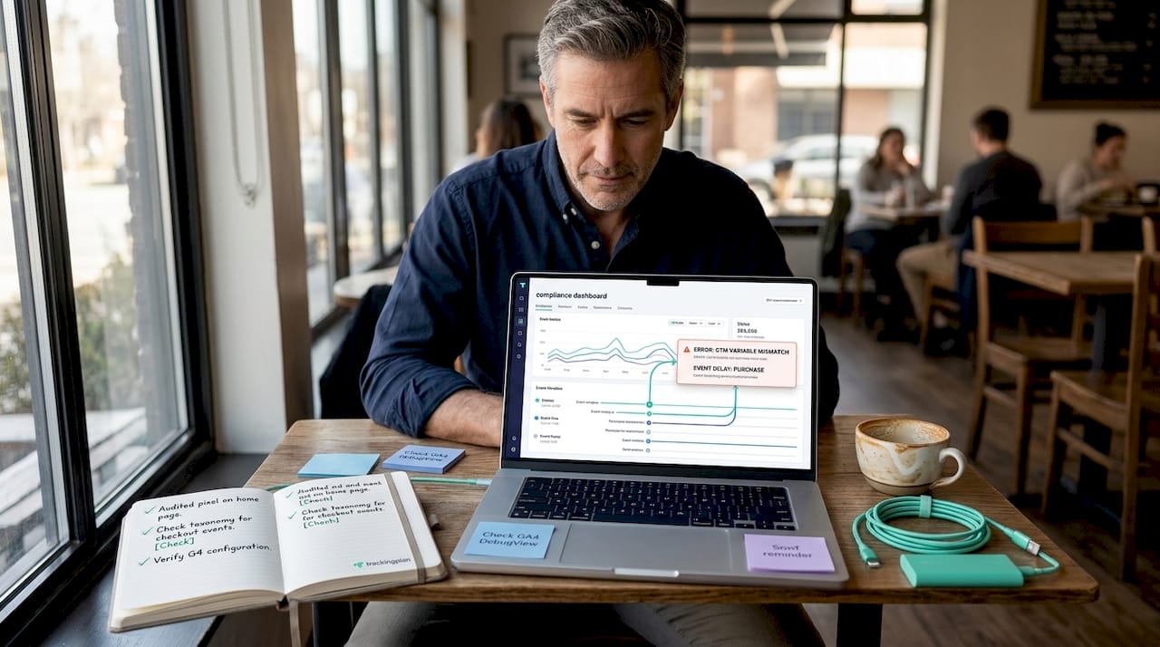 Office worker checking audit workflow at desk