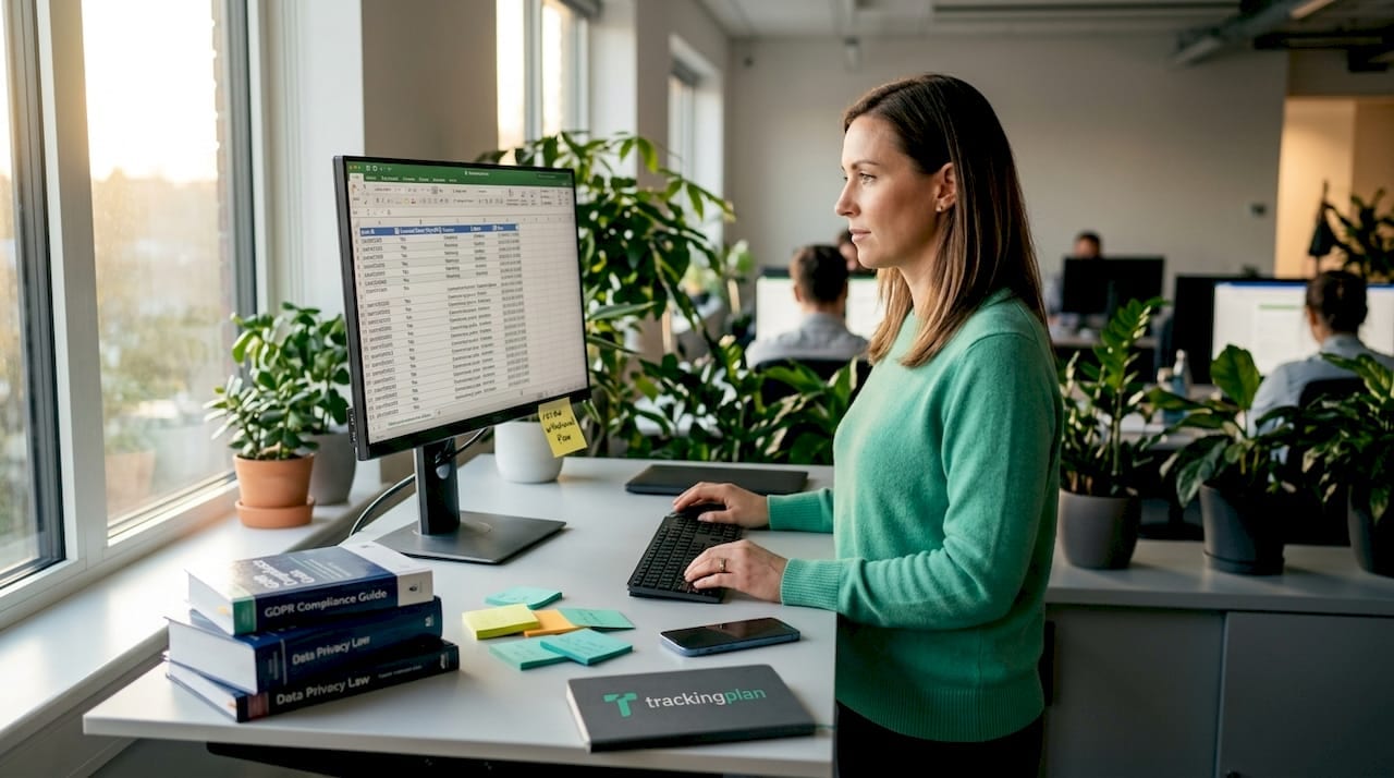 Compliance manager checking GDPR consent records