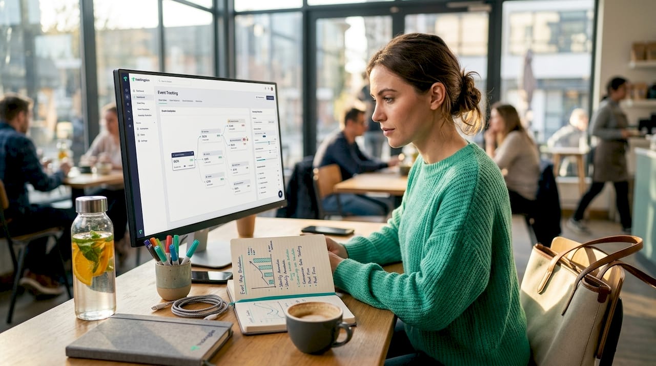 Analyst working on event tracking platform