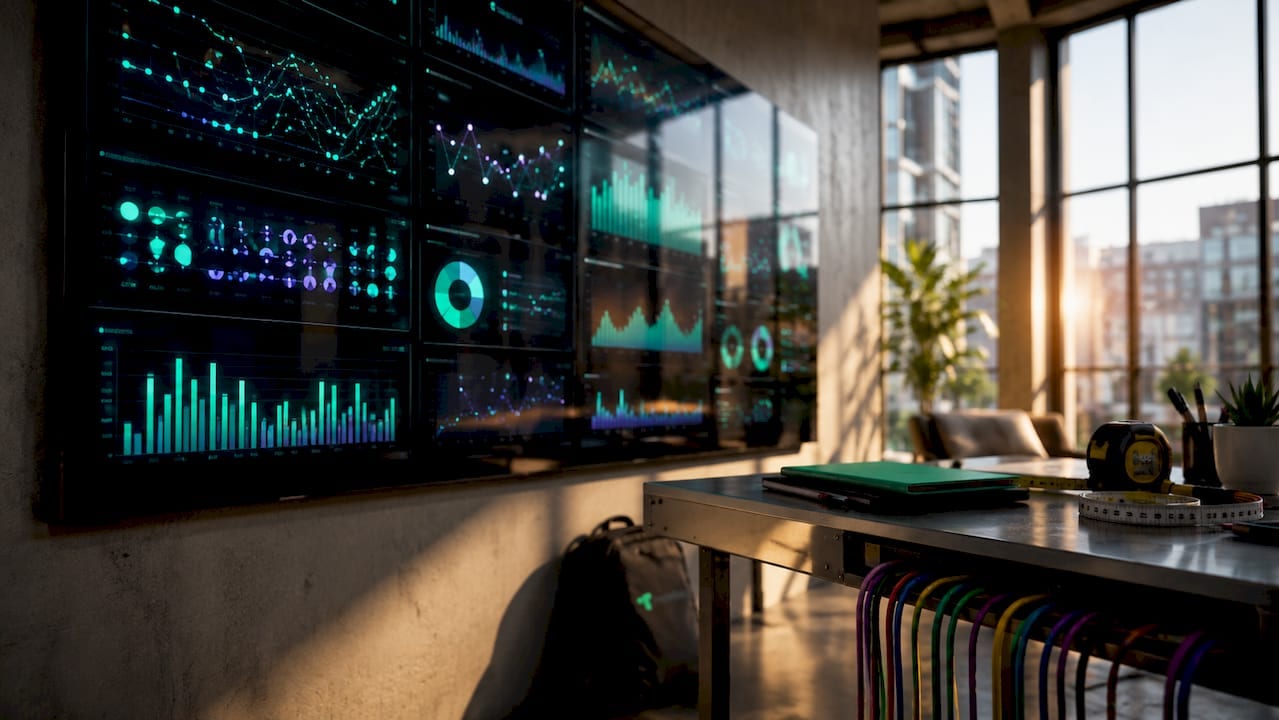 Analytics dashboard showing marketing data monitoring