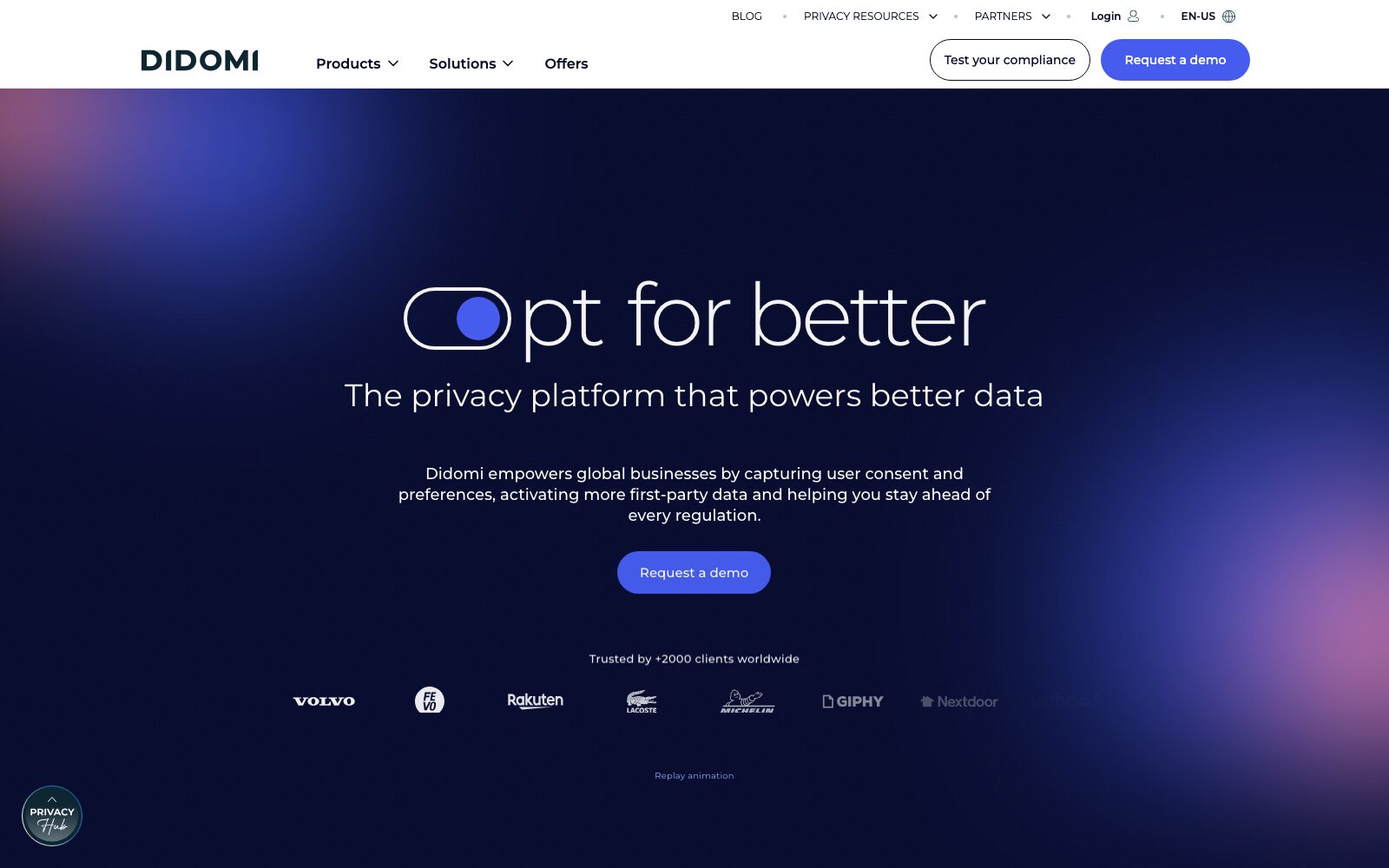 Didomi homepage
