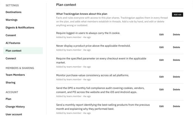 Plan context